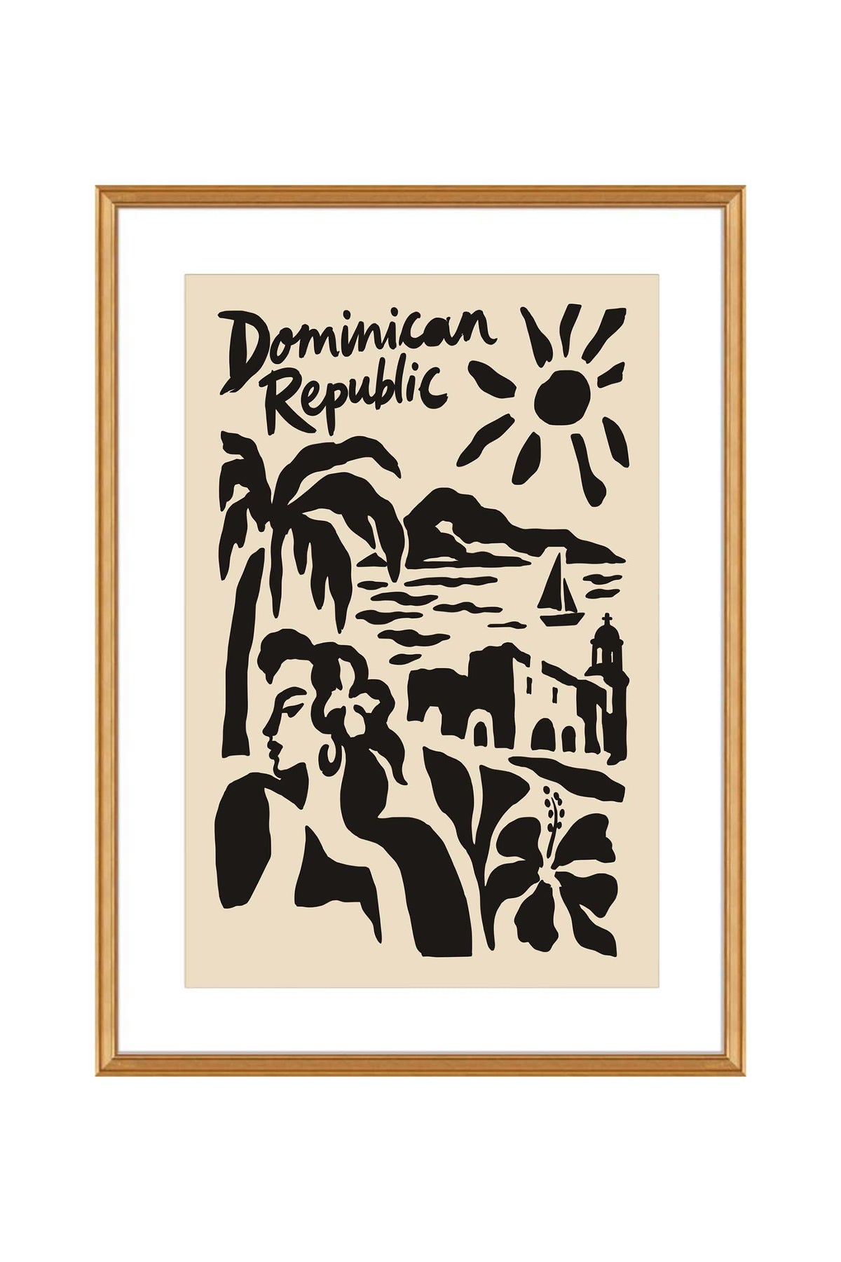Dominican Republic Tropical Travel Poster Print