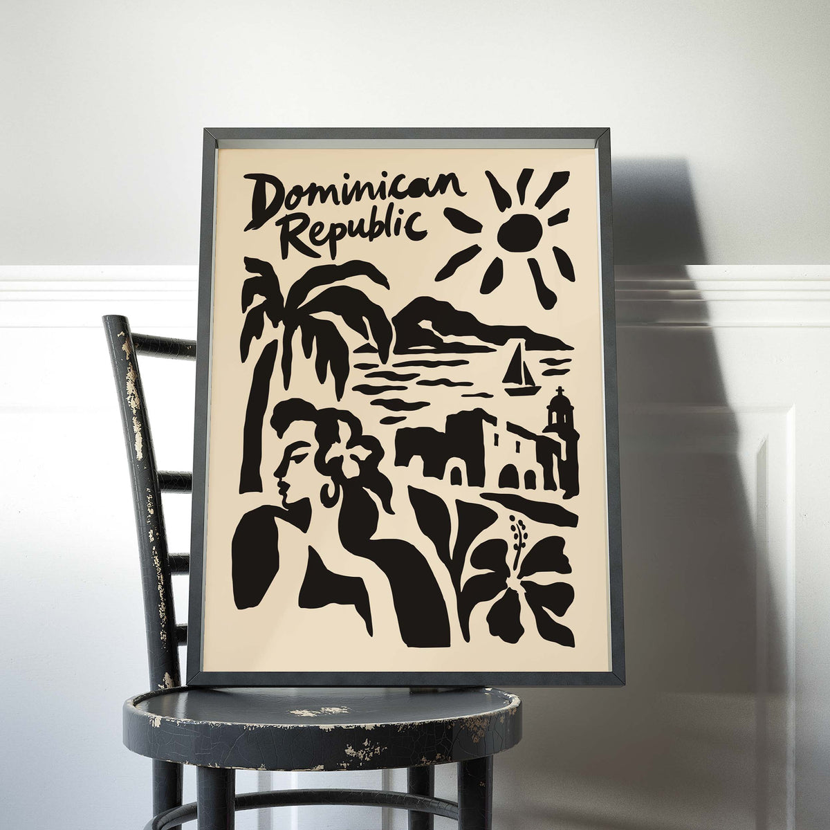 Dominican Republic Tropical Travel Poster Print