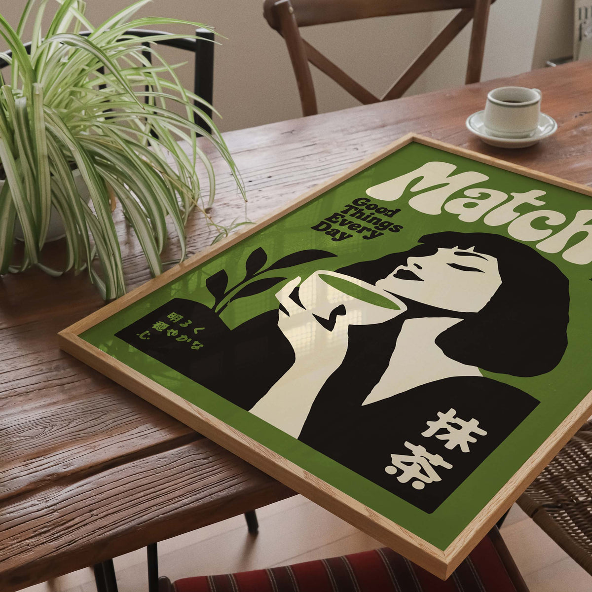 Matcha Tea Woman Wall Art