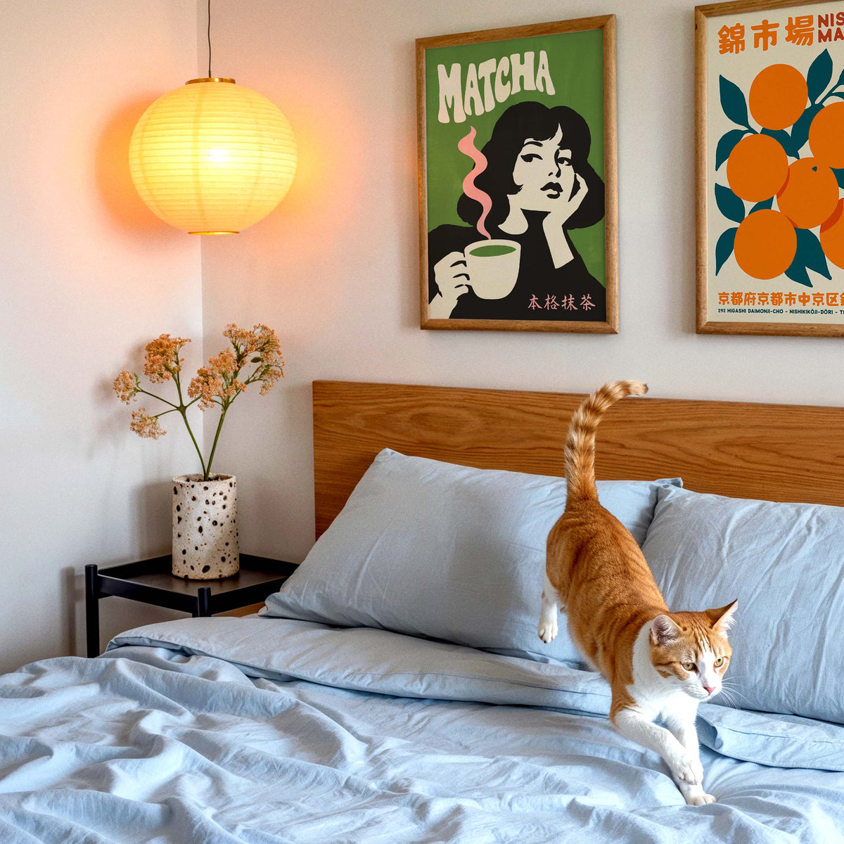 Matcha Tea Woman Wall Art