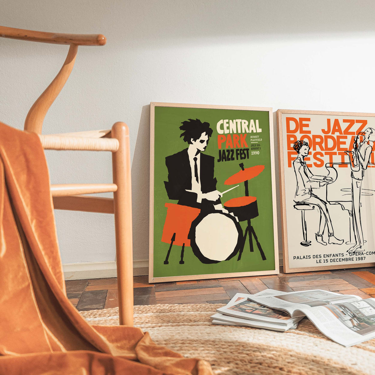 Central Park Jazz Fest Drummer Poster