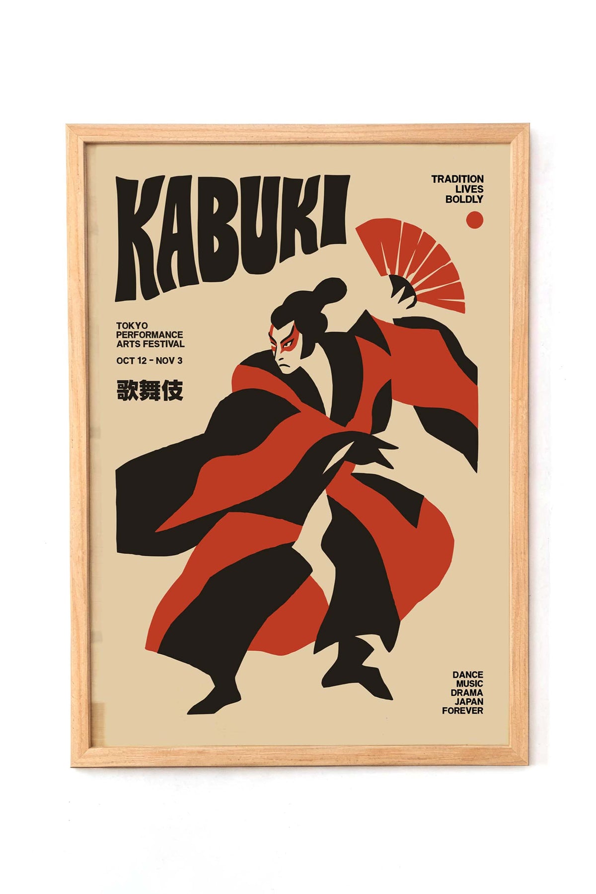 Kabuki Japanese Theater Poster