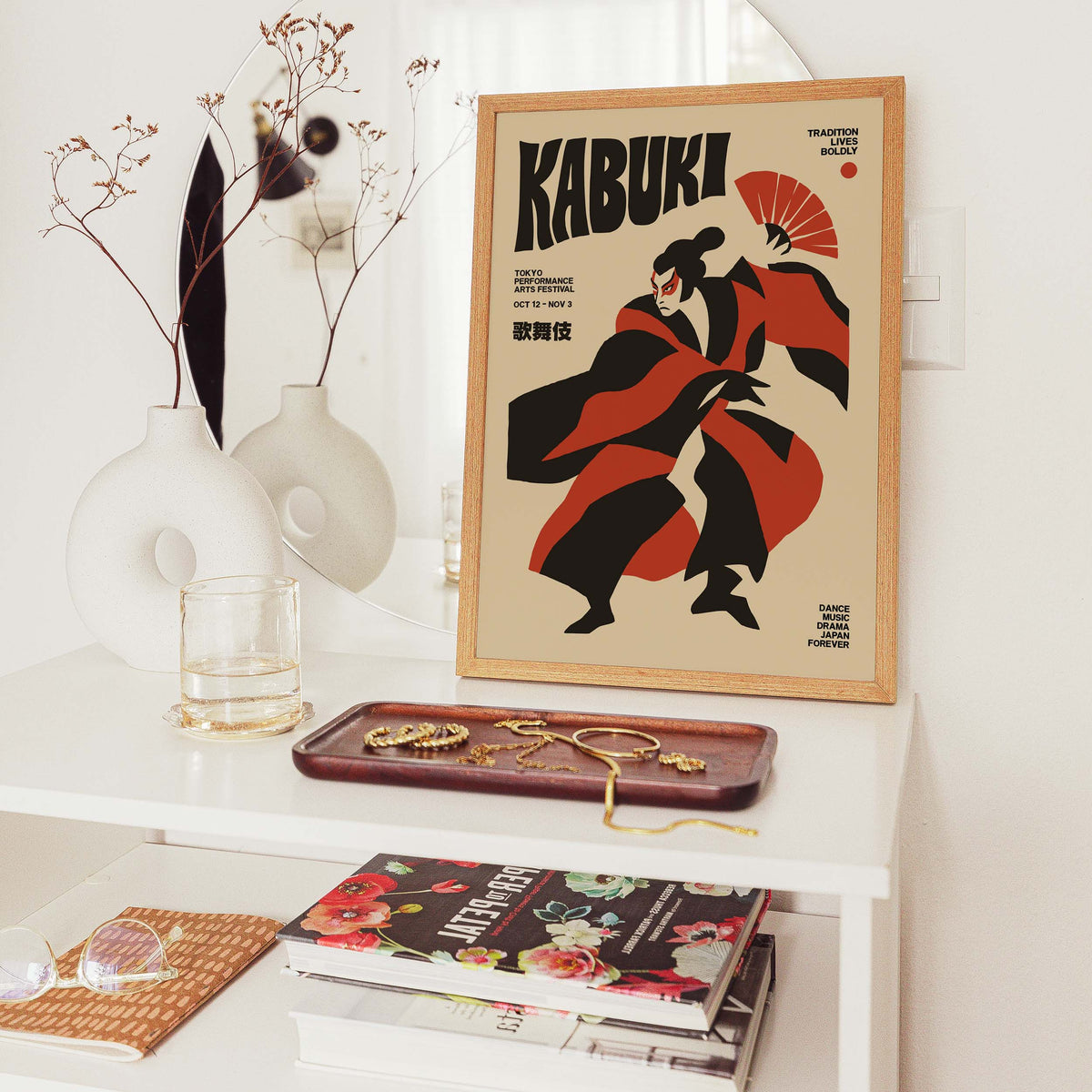 Kabuki Japanese Theater Poster