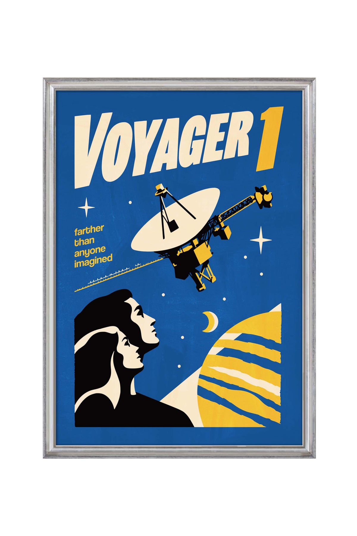 Voyager 1 Space Exploration Poster
