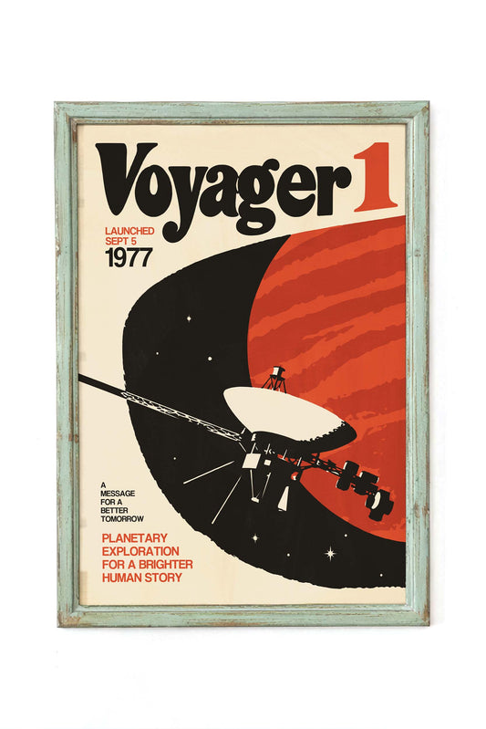 Voyager 1 Space Exploration Poster