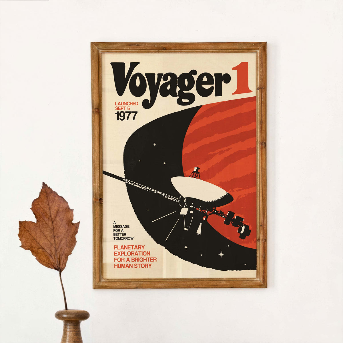 Voyager 1 Space Exploration Poster