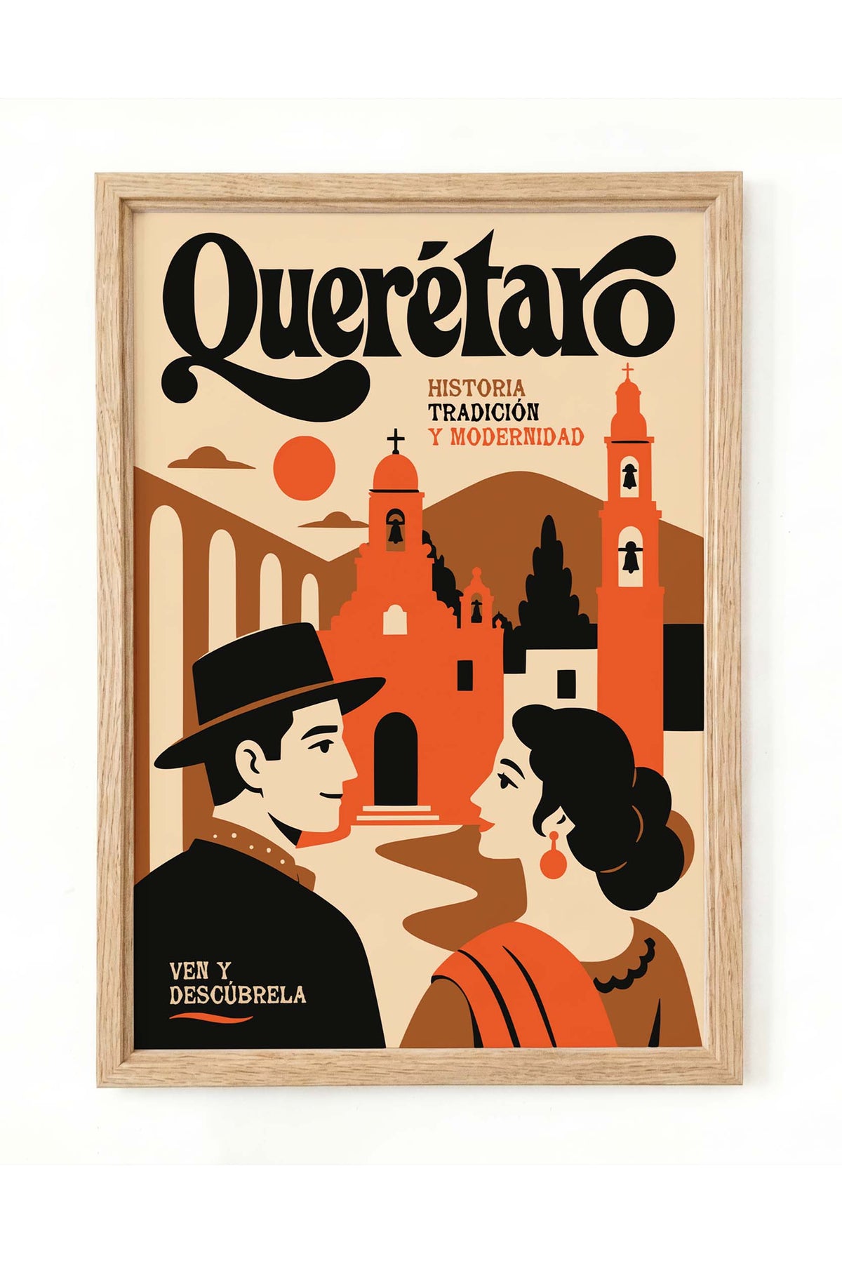 Querétaro Mexico Travel Poster