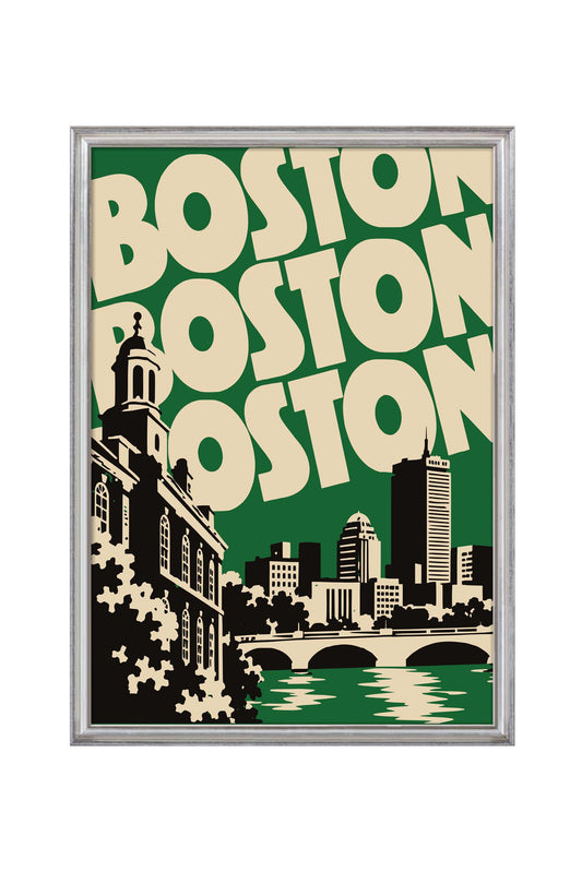 Boston Skyline Wall Art Print