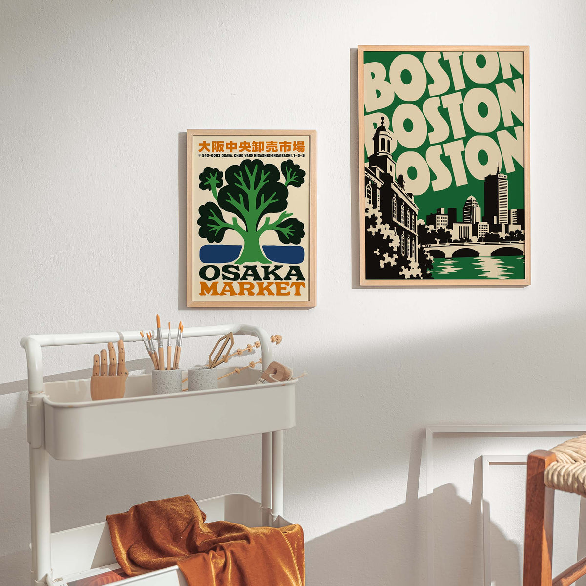 Boston Skyline Wall Art Print