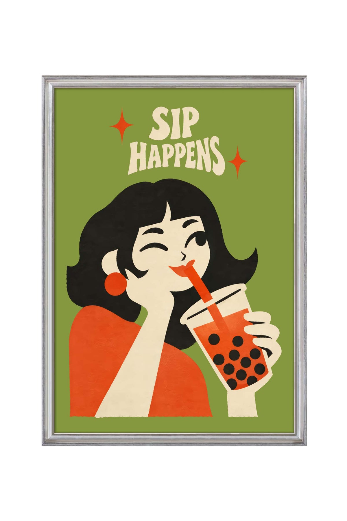 Sip Happens Boba Poster