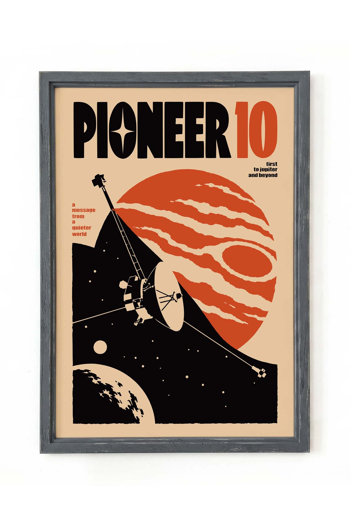 Pioneer 10 Jupiter Space Poster Print
