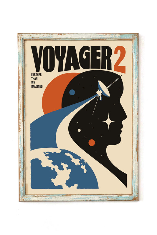 Voyager 2 Space Exploration Poster Print