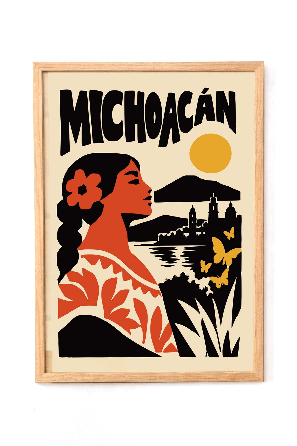 Michoacán Mexico Vintage Travel Wall Art Print