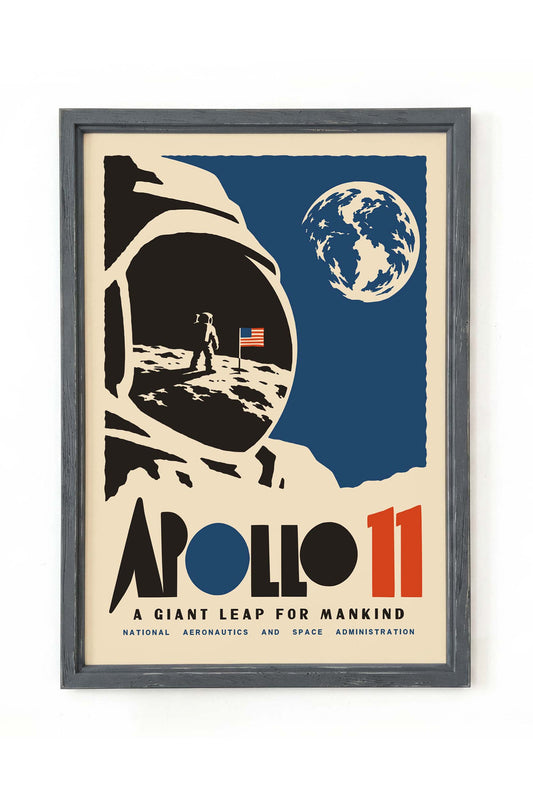 Apollo 11 Moon Landing Space Exploration Poster Print