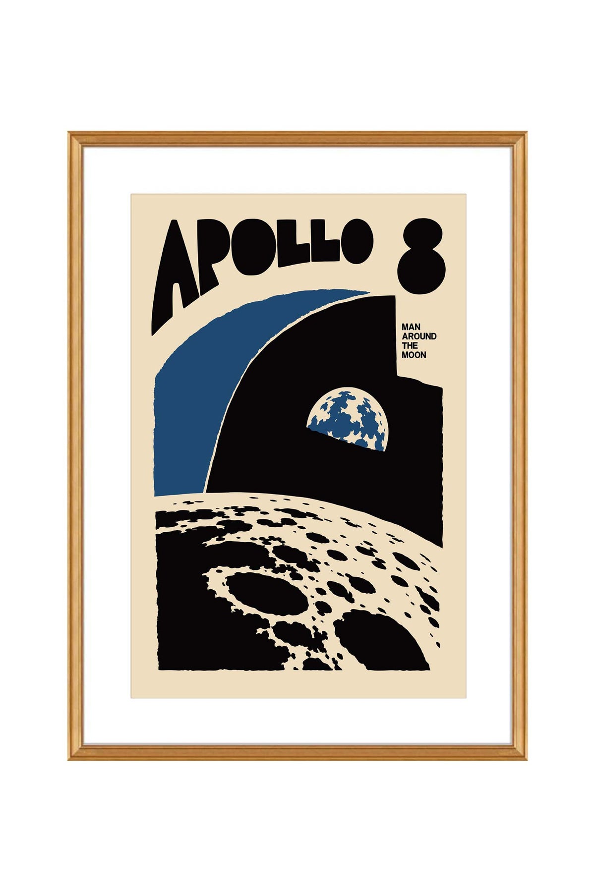 Apollo 8 Space Exploration Poster Print