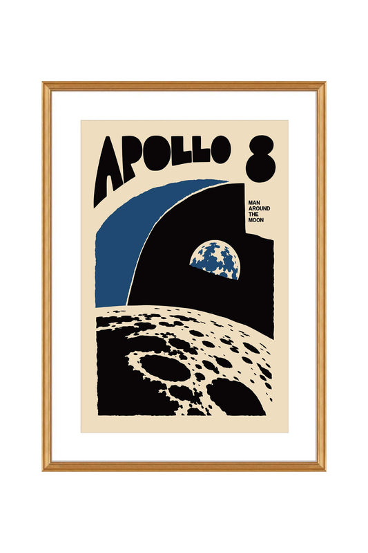 Apollo 8 Space Exploration Poster Print