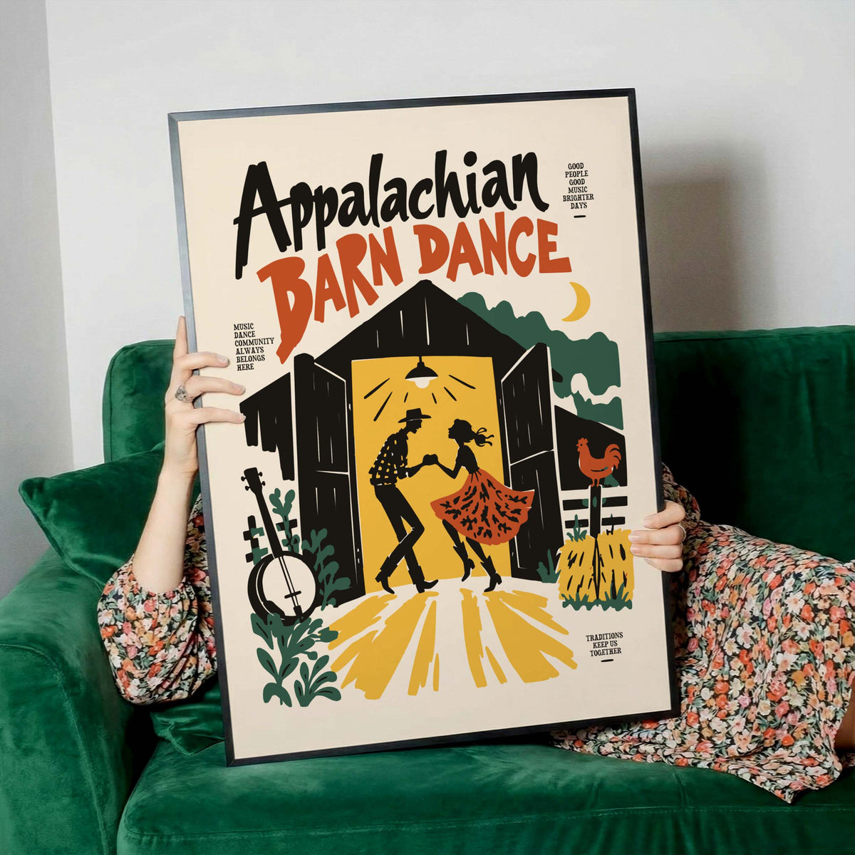 Appalachian Barn Dance Music Poster