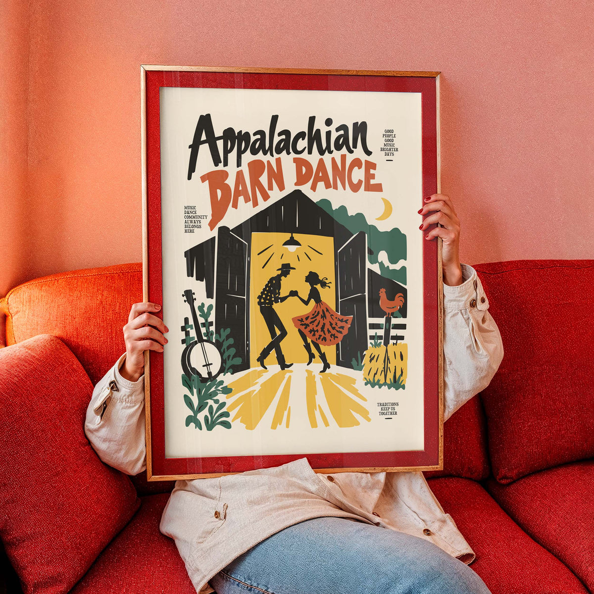 Appalachian Barn Dance Music Poster