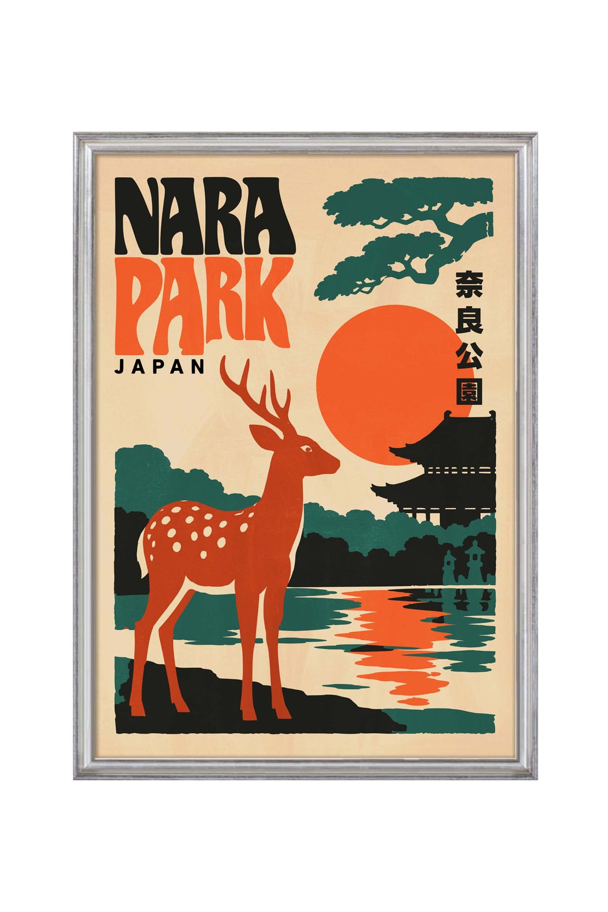 Nara Park Japan Travel Poster
