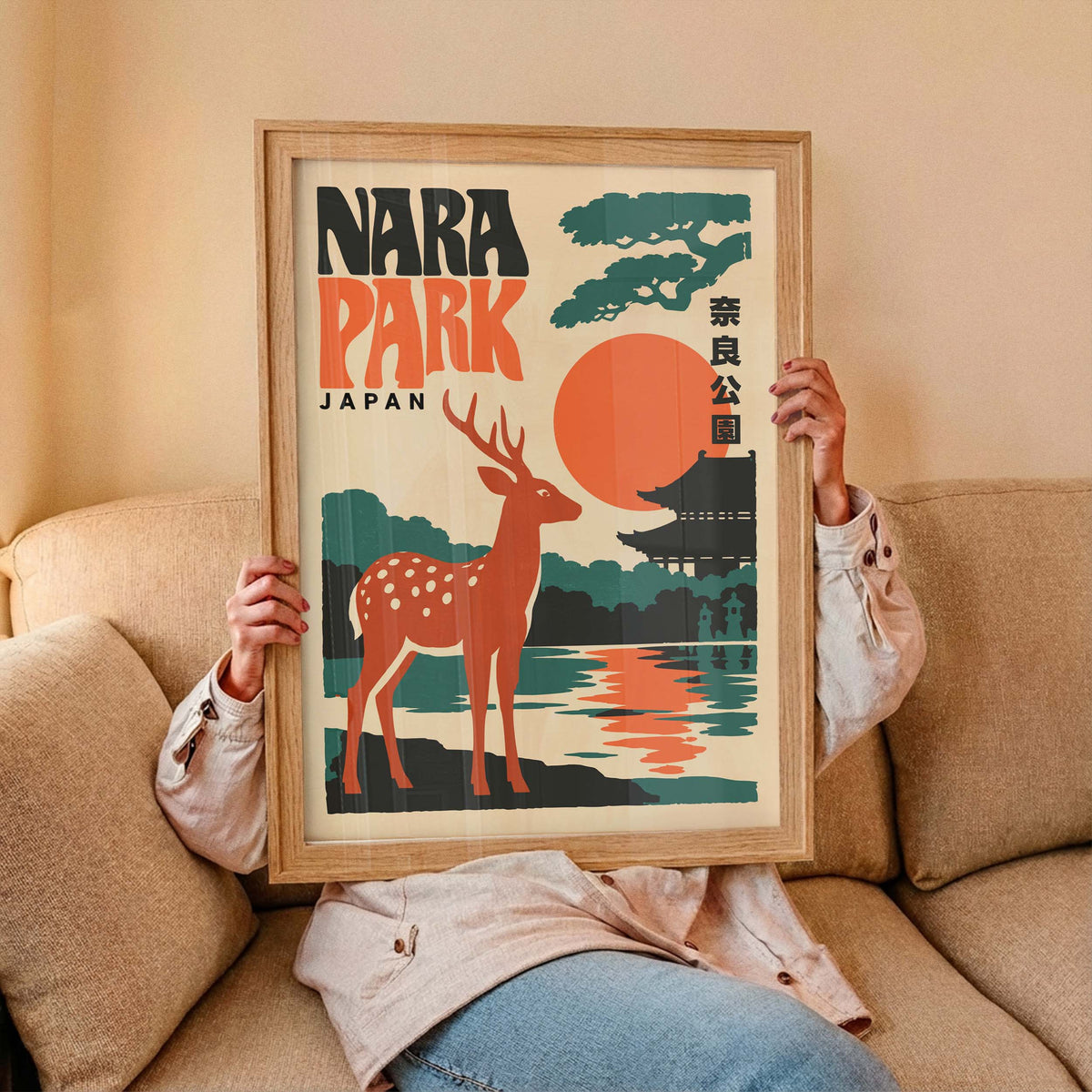 Nara Park Japan Travel Poster