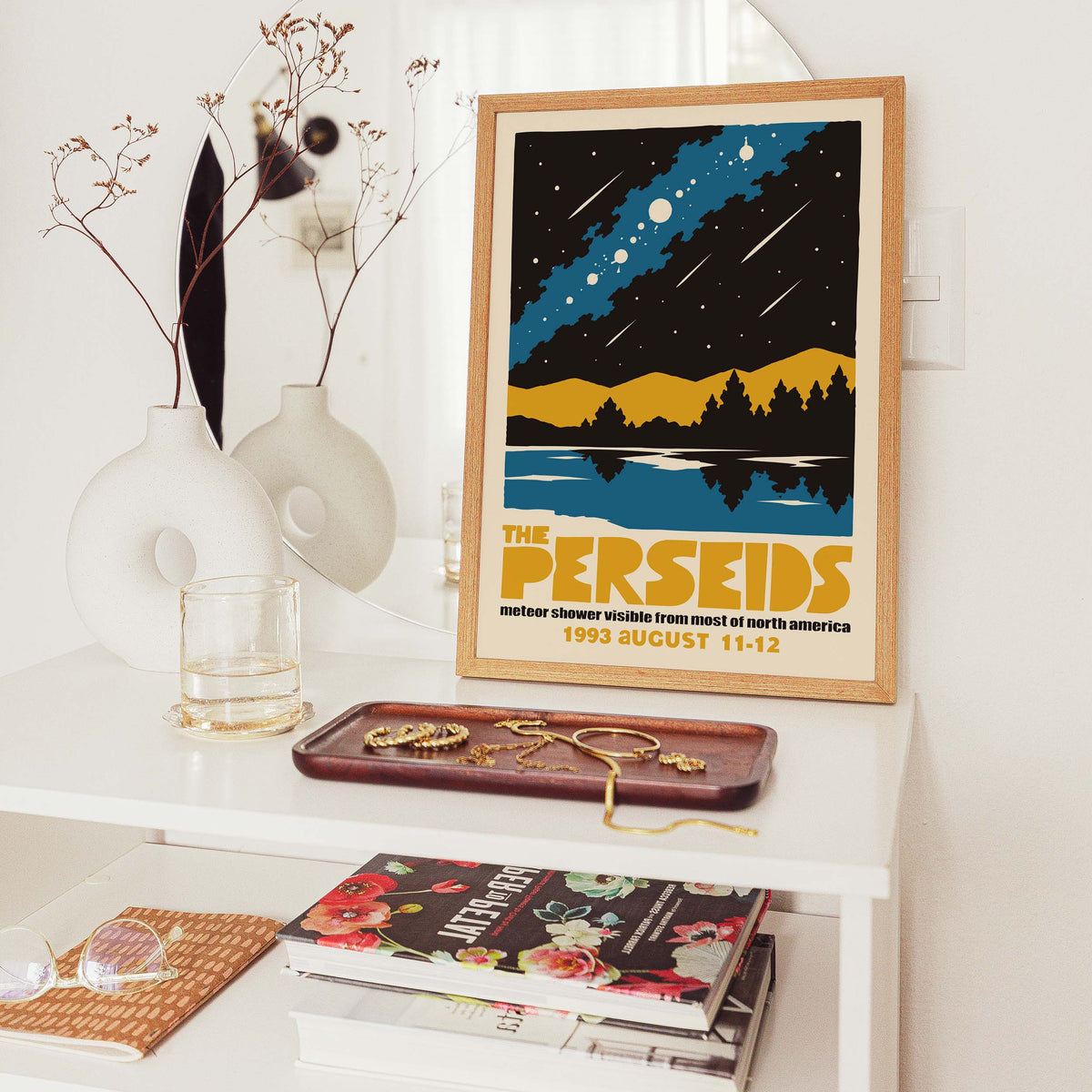 Perseids Meteor Shower Poster Print