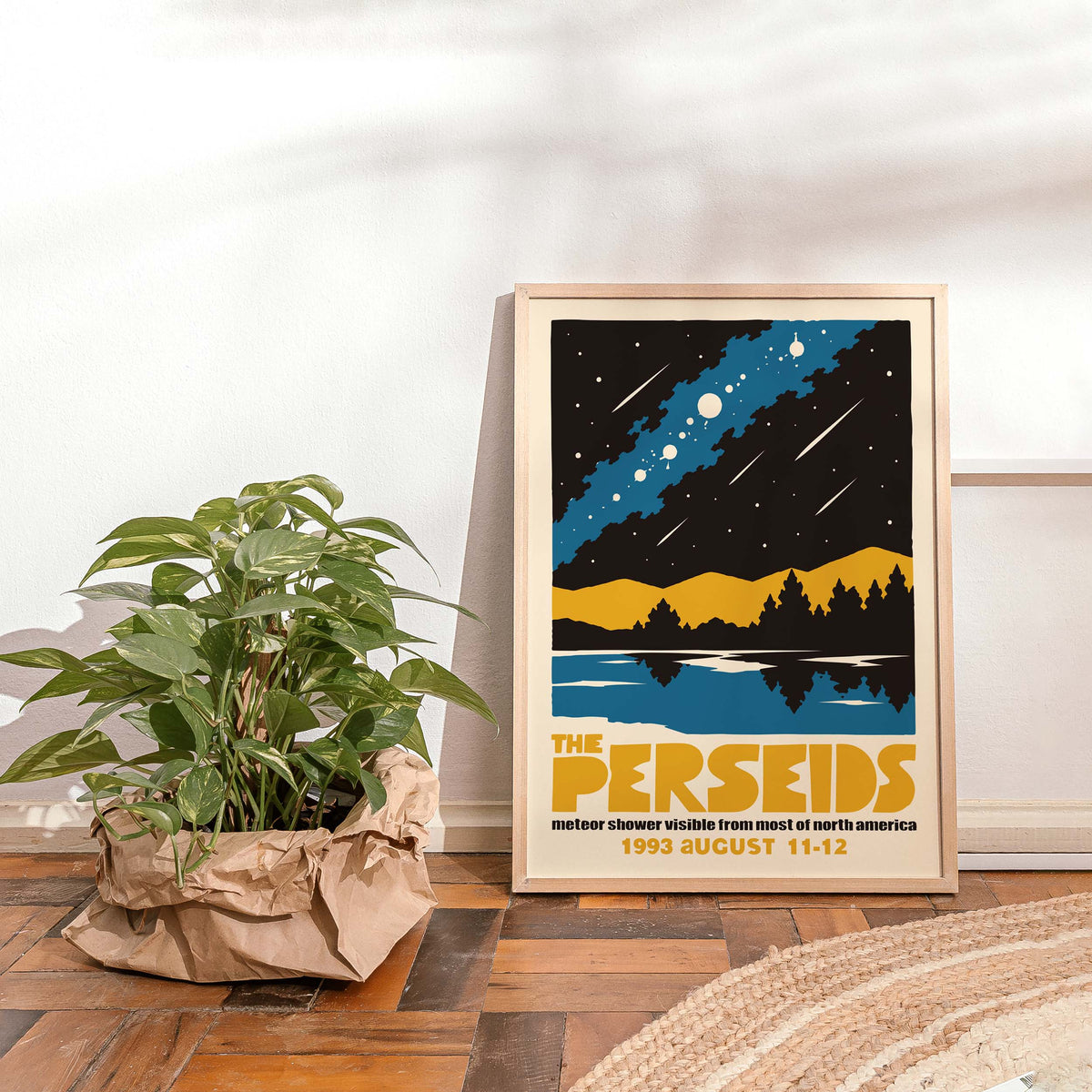 Perseids Meteor Shower Poster Print