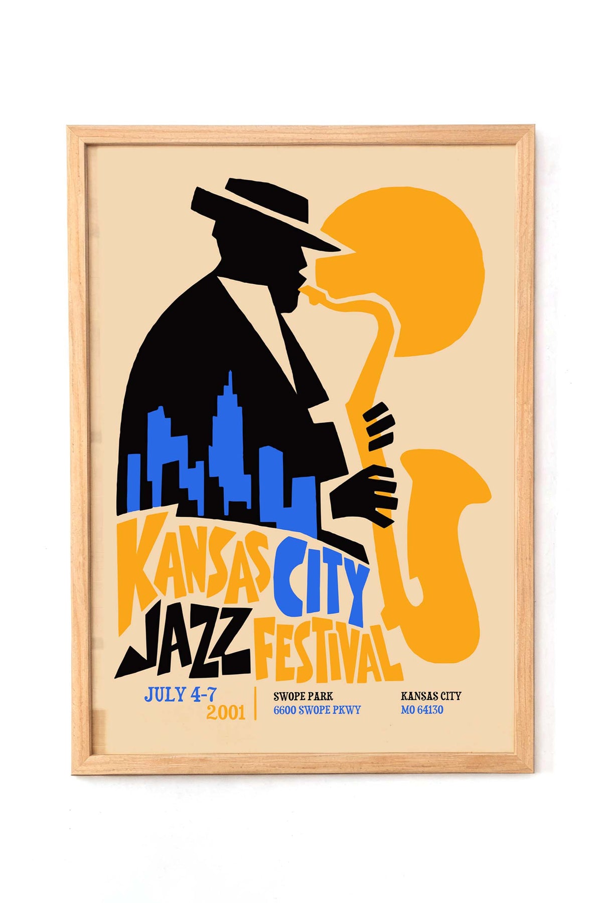 Kansas City Jazz Festival Vintage Poster Print
