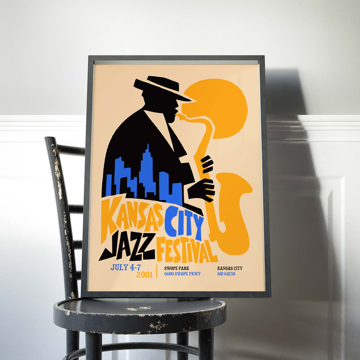 Kansas City Jazz Festival Vintage Poster Print
