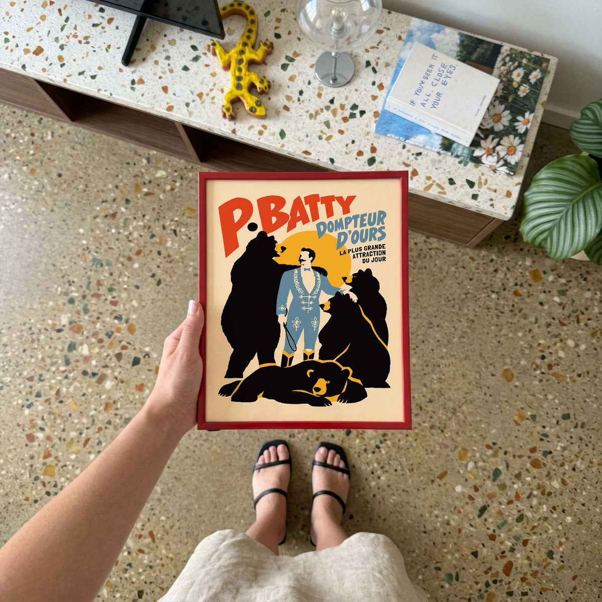 Bear Tamer Circus Poster Print