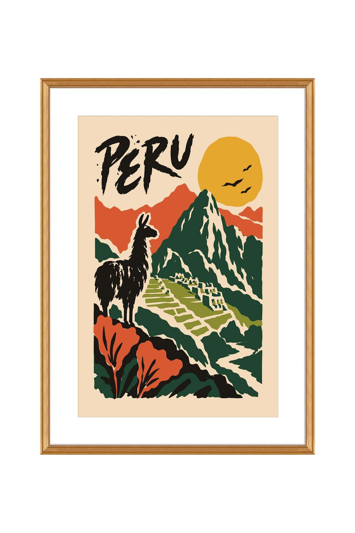 Peru Machu Picchu Travel Poster
