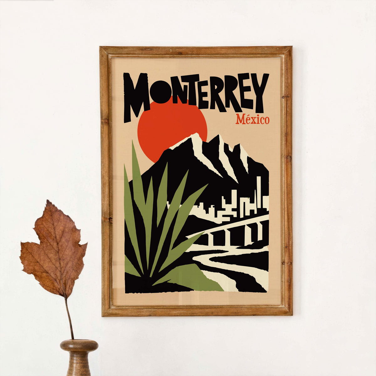 Monterrey Mexico Mountain Landscape Poster Print