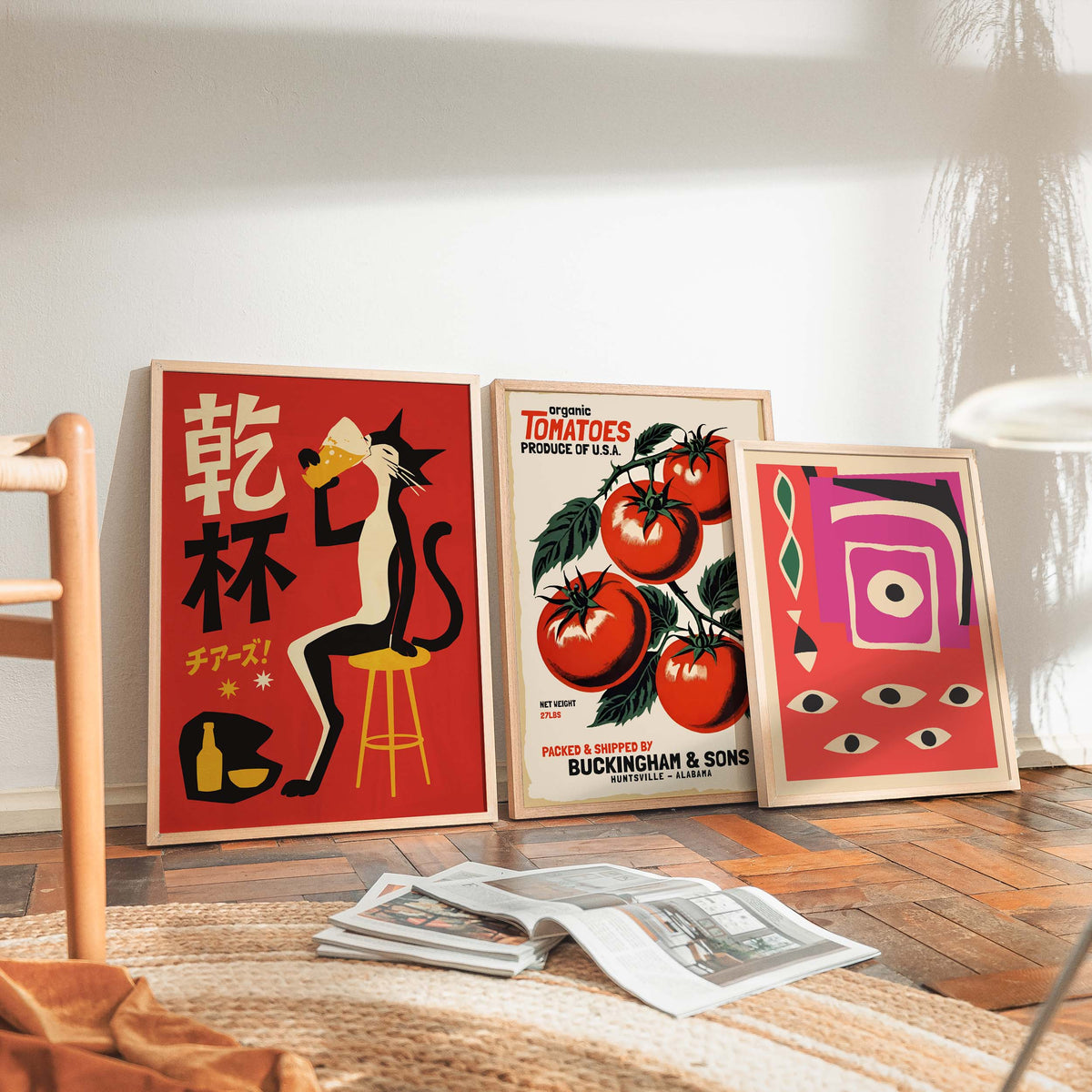 Japanese Beer - Cat Wall Print