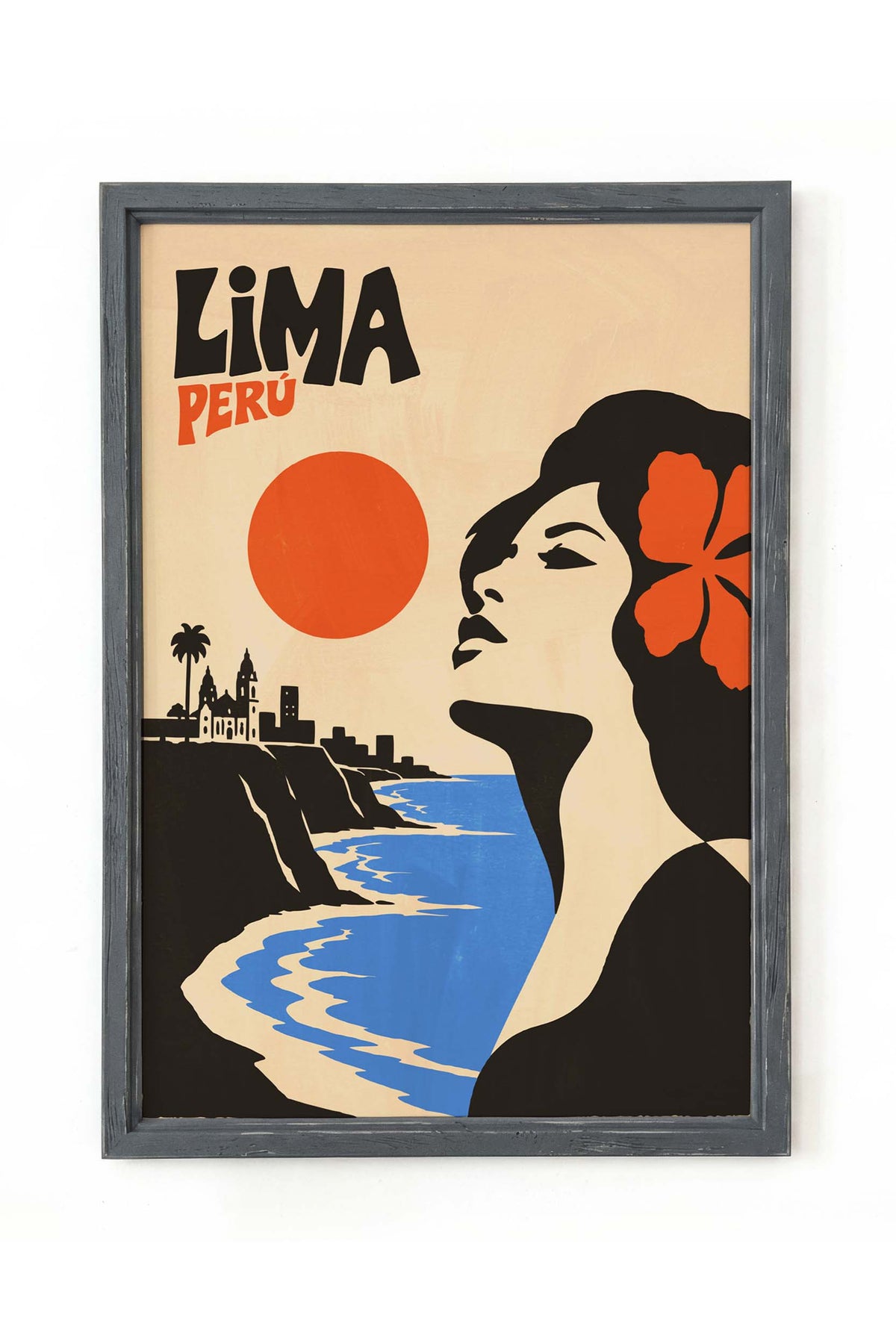 Lima Peru Coastal Travel Poster Print