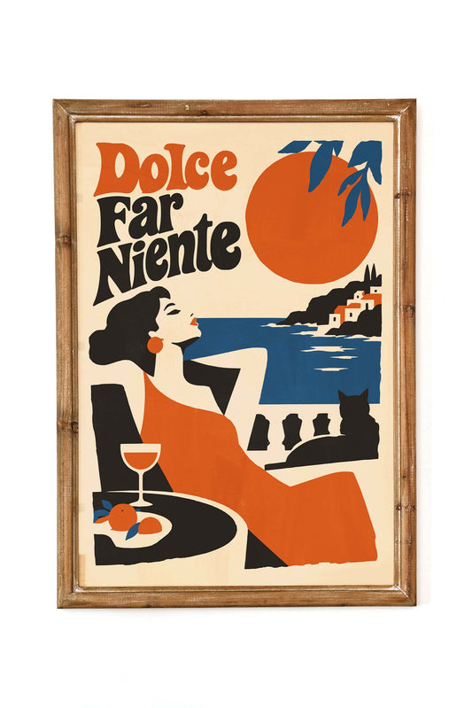 Dolce Far Niente Italian Coastal Wall Art Print