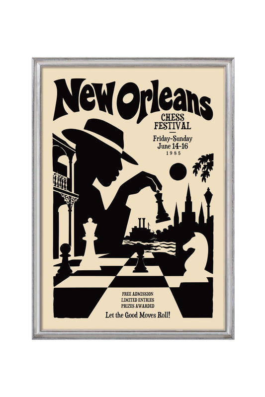 New Orleans Chess Poster Print