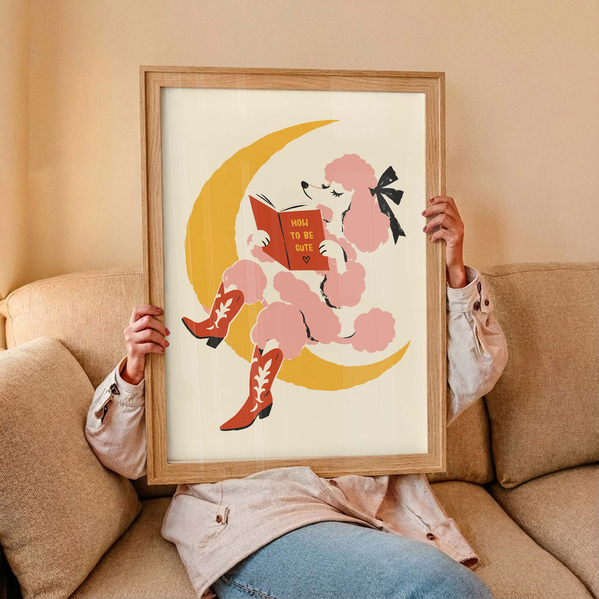 Cowgirl Poodle Poster Print