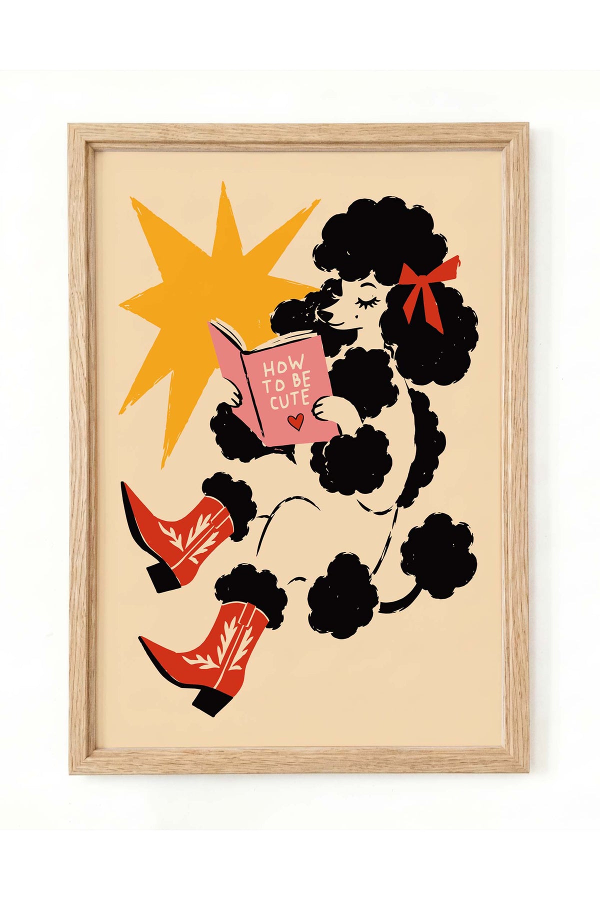 Cowgirl Reading Book Vintage Western Wall Art