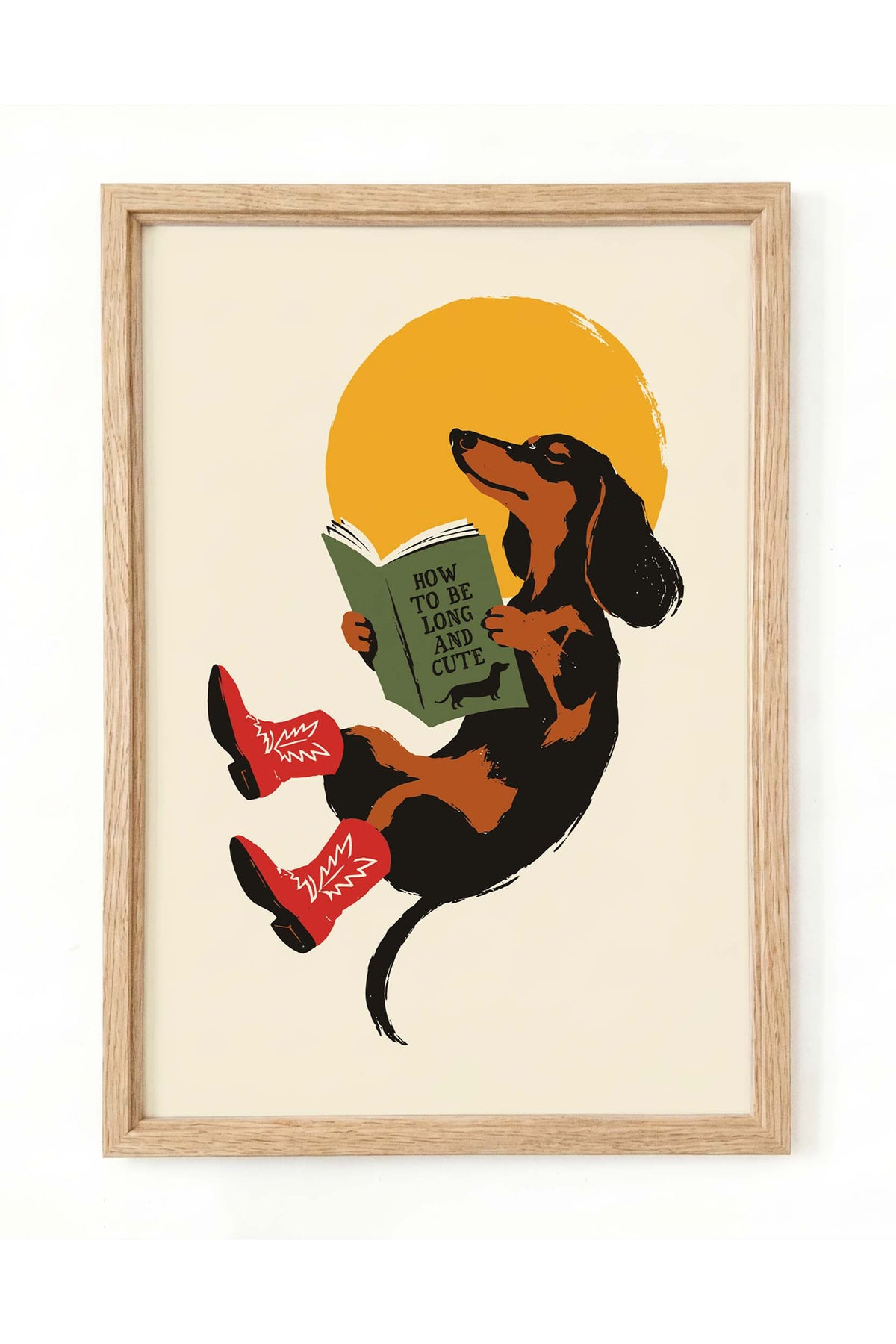 Dachshund Cowboy Book Lover Poster