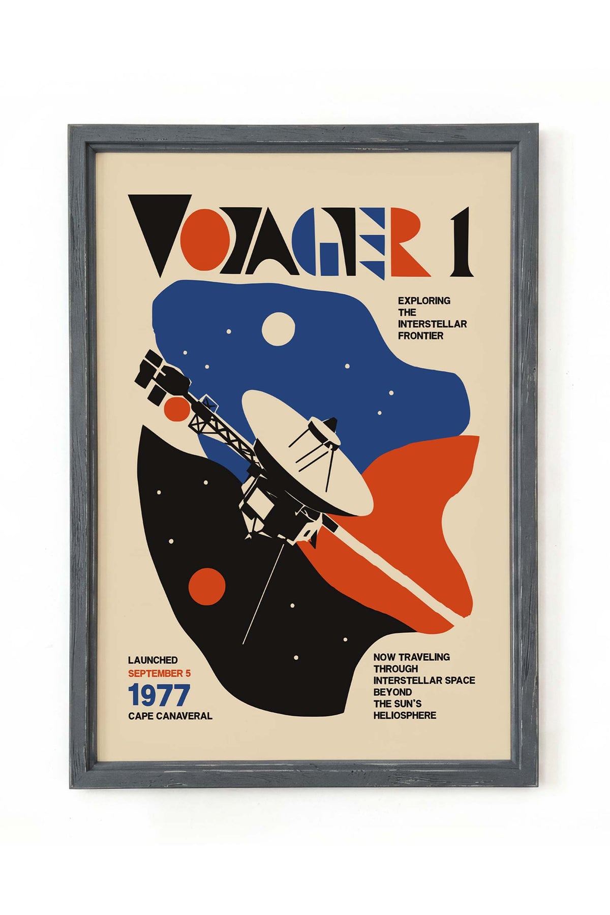 Voyager 1 Space Exploration Poster Print