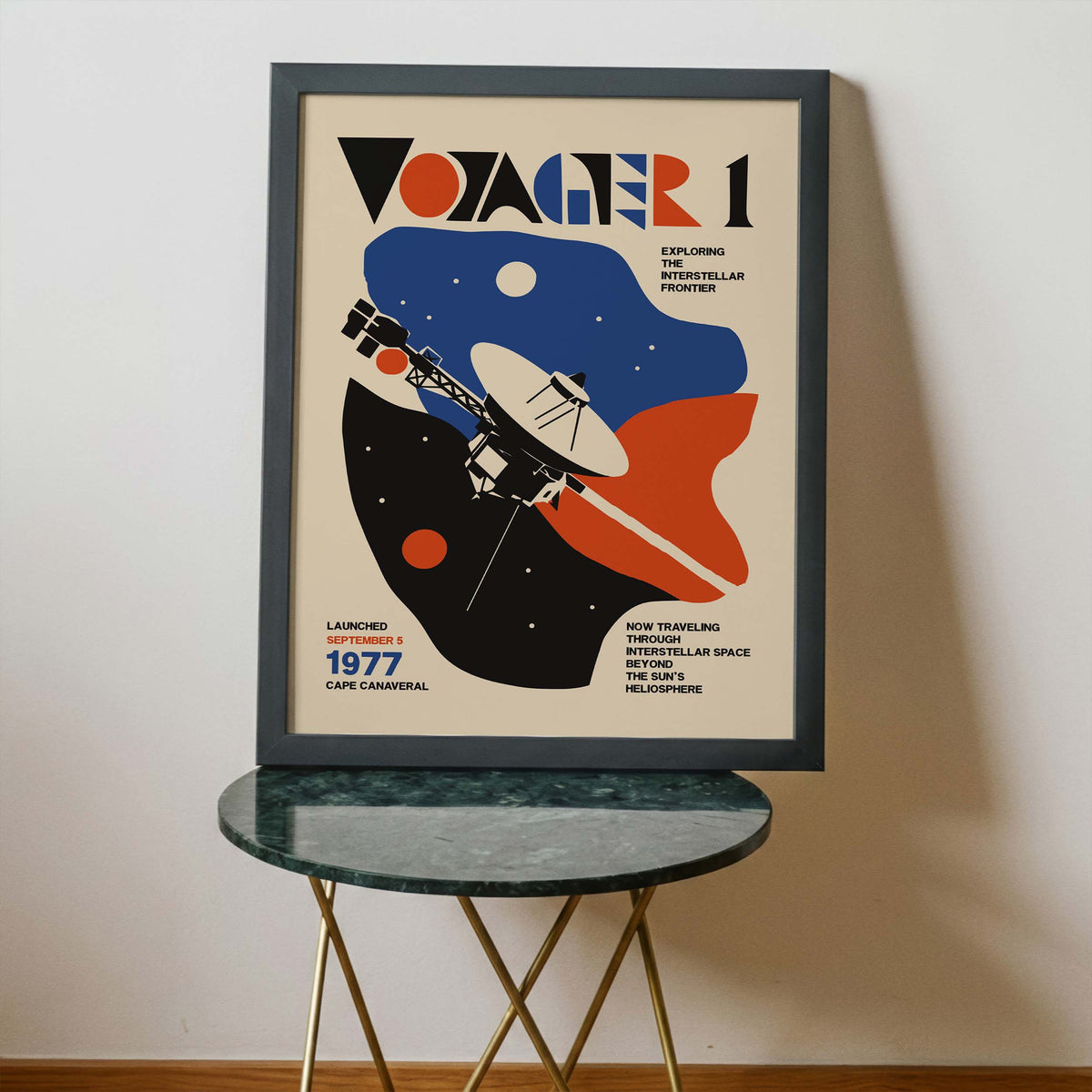 Voyager 1 Space Exploration Poster Print