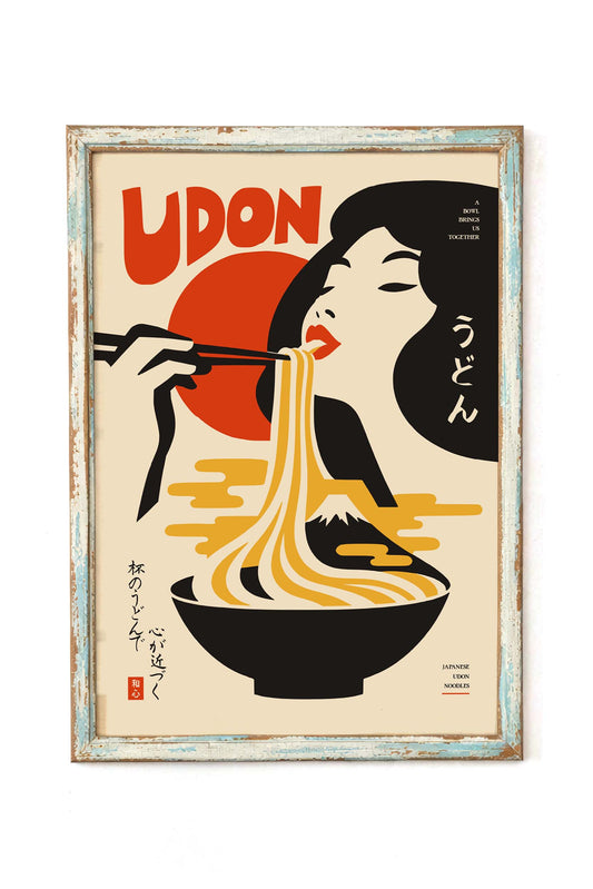 Japanese Udon Noodle Food Poster Print