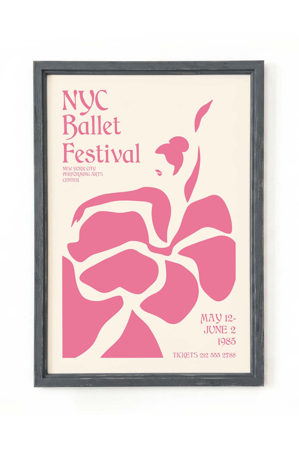 Pink Ballet Dancer NYC Poster